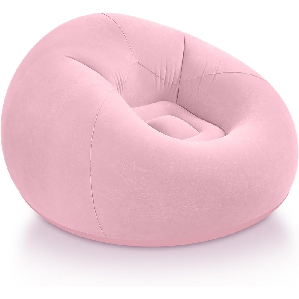 Kids Outdoor Bean Bag - Sillones Inflables Tipo Puff, Color Rosa