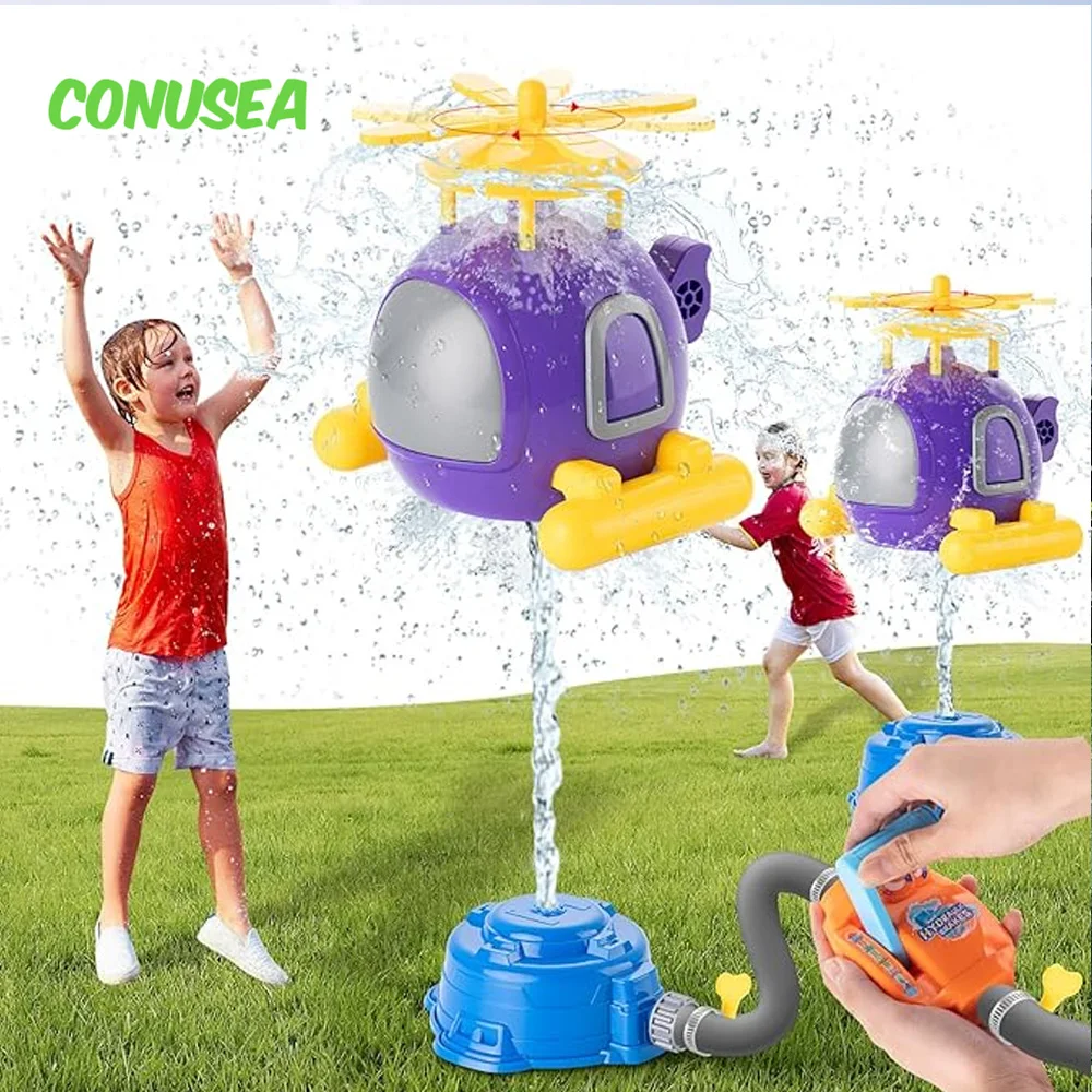Kids Outdoor Yard Tools - Aspersor de helicóptero, juguete de agua