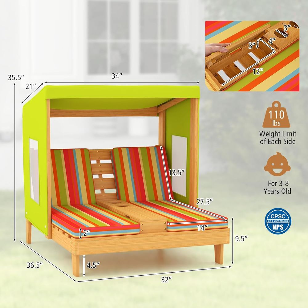 Sillón Reclinable Infantil par - Kids Outdoor Lounger Chair reseña y precio