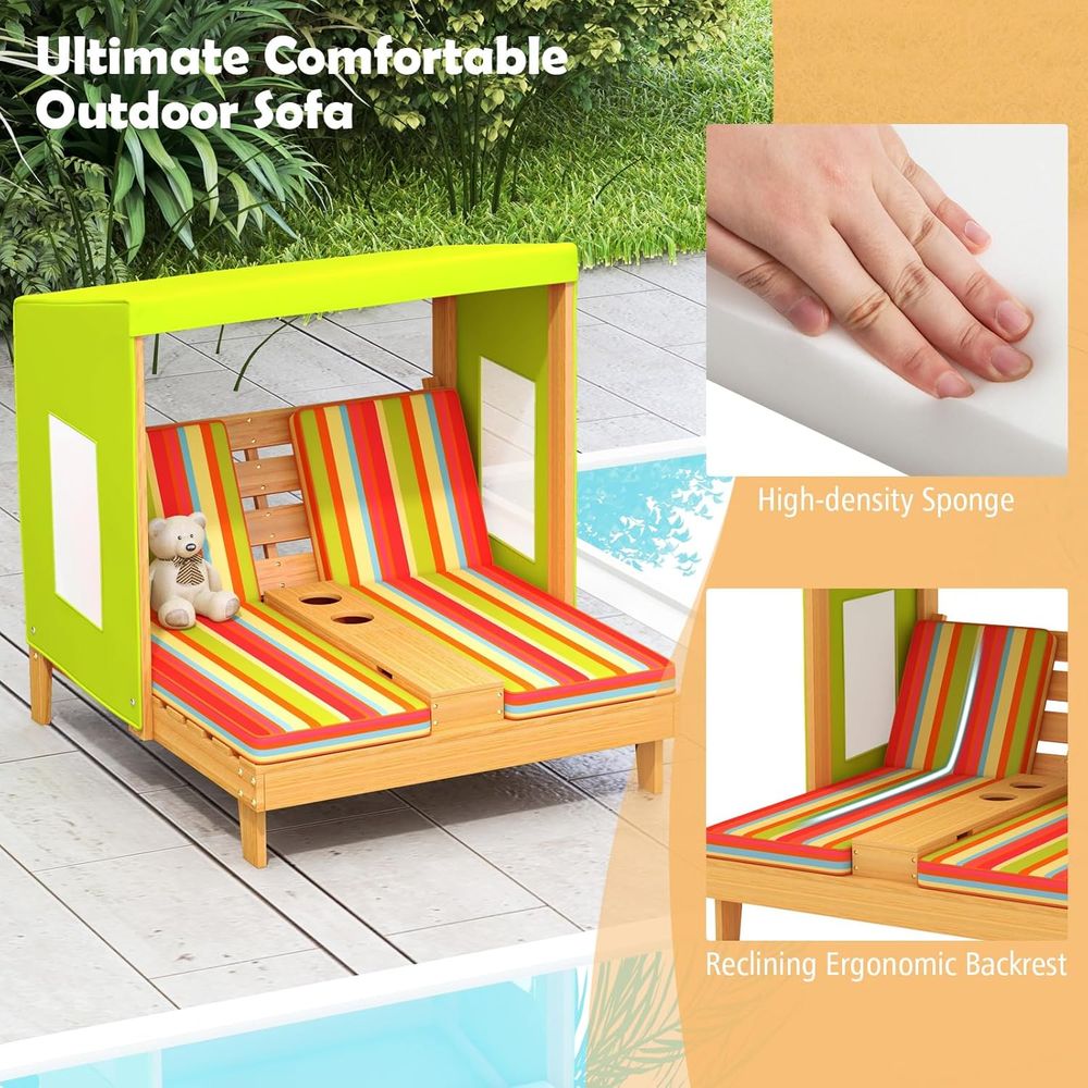 Sillón Reclinable Infantil par - Kids Outdoor Lounger Chair reseña y precio