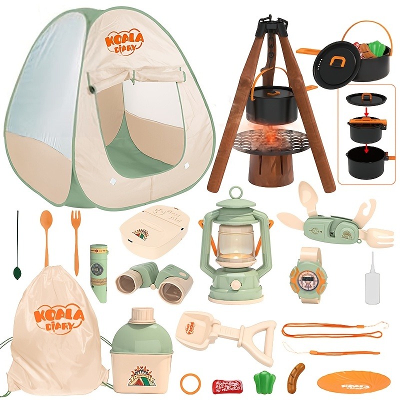 Juego de juguetes para acampar - Kids Outdoor Teepee reseña y precio