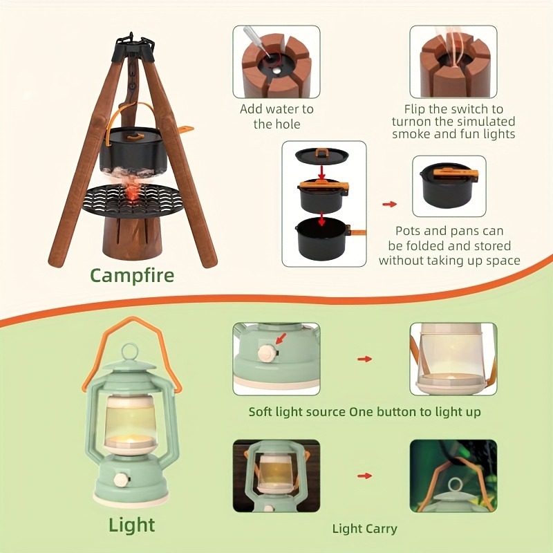 Juego de juguetes para acampar - Kids Outdoor Teepee reseña y precio