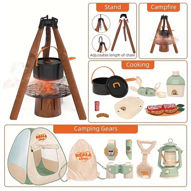 Juego de juguetes para acampar - Kids Outdoor Teepee reseña y precio