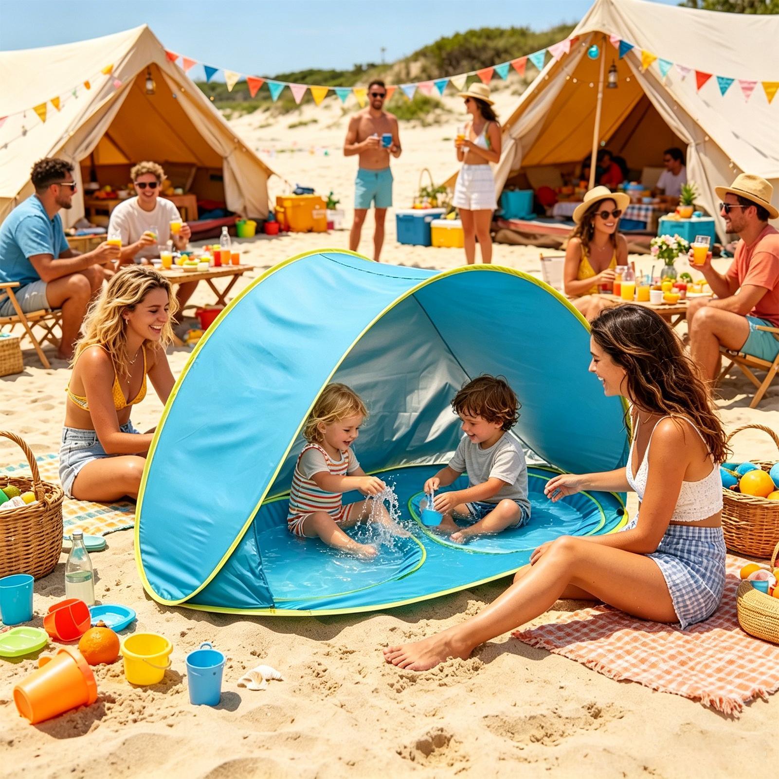 Carpa de playa para niños con  - Kids Outdoor Teepee reseña y precio