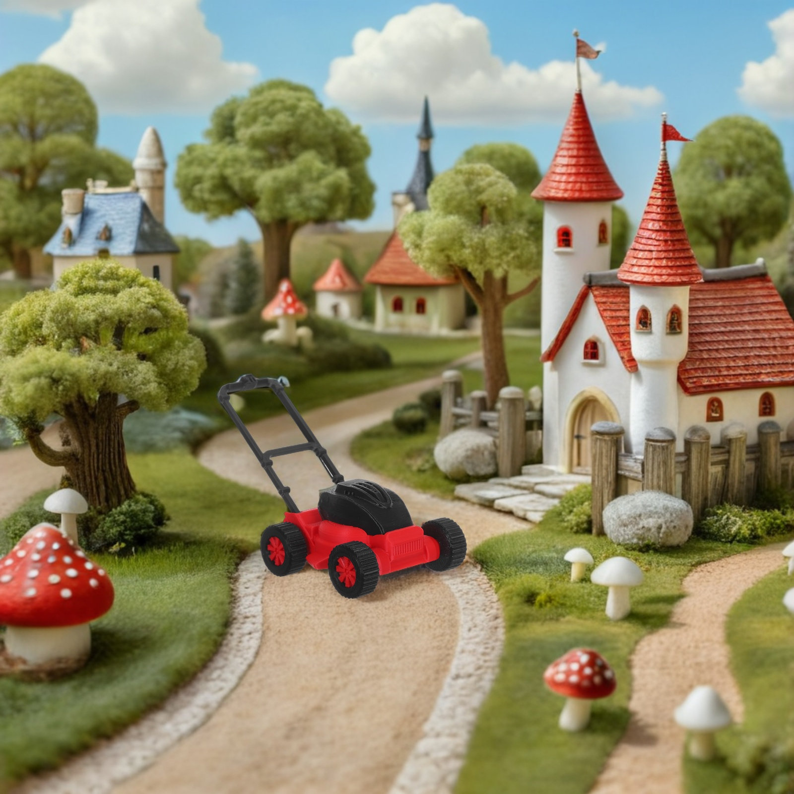 Cortacésped en miniatura, real - Kids Outdoor Lawn Mower reseña y precio