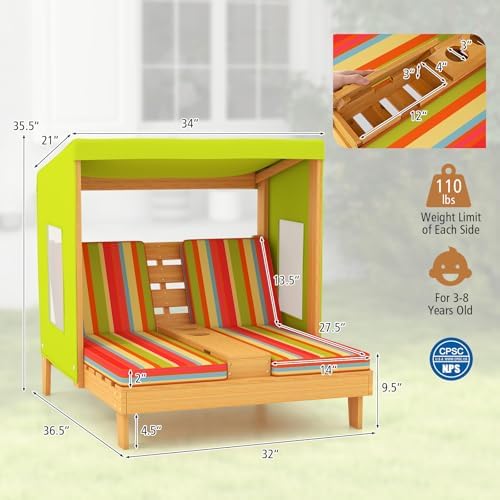 Silla de Descanso Infantil par - Kids Outdoor Lounger Chair reseña y precio