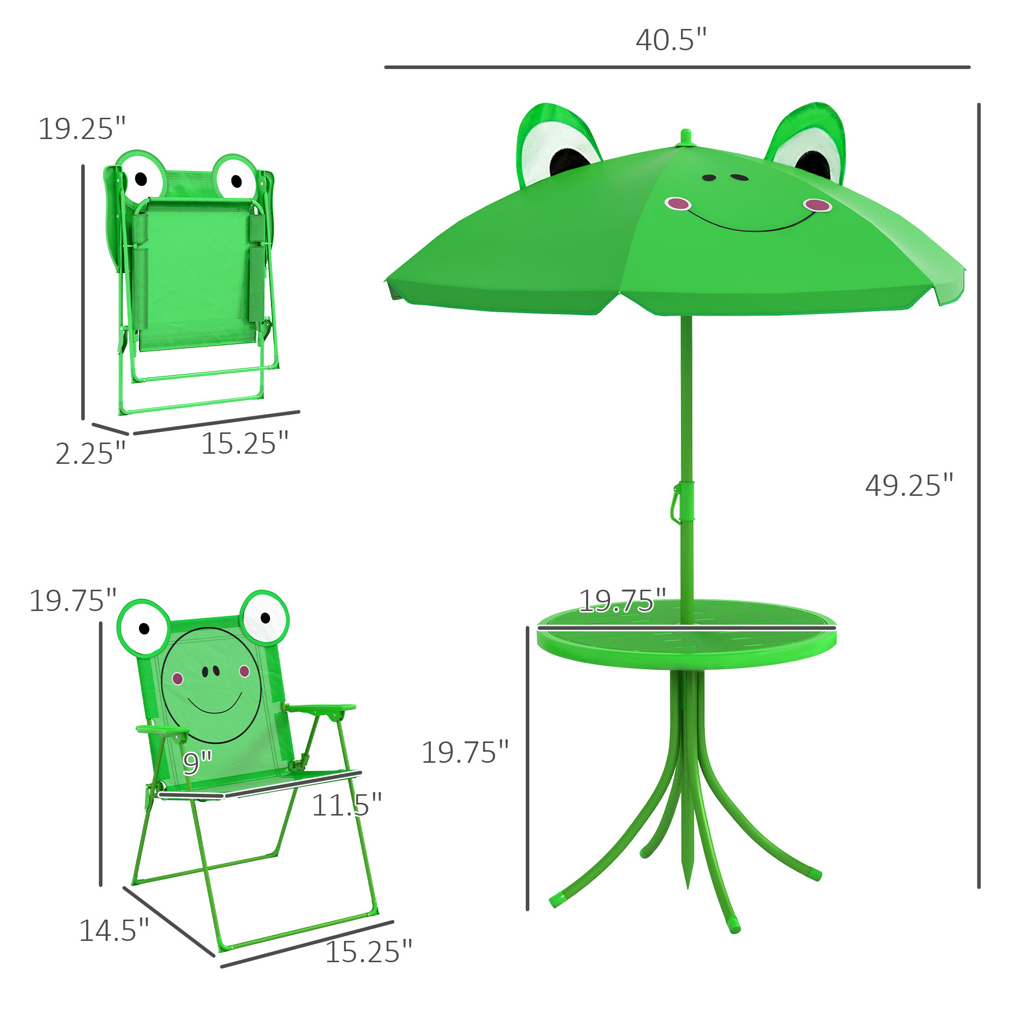 Conjunto de Mesa y Sillas para - Kids Outdoor Chair And Table reseña y precio