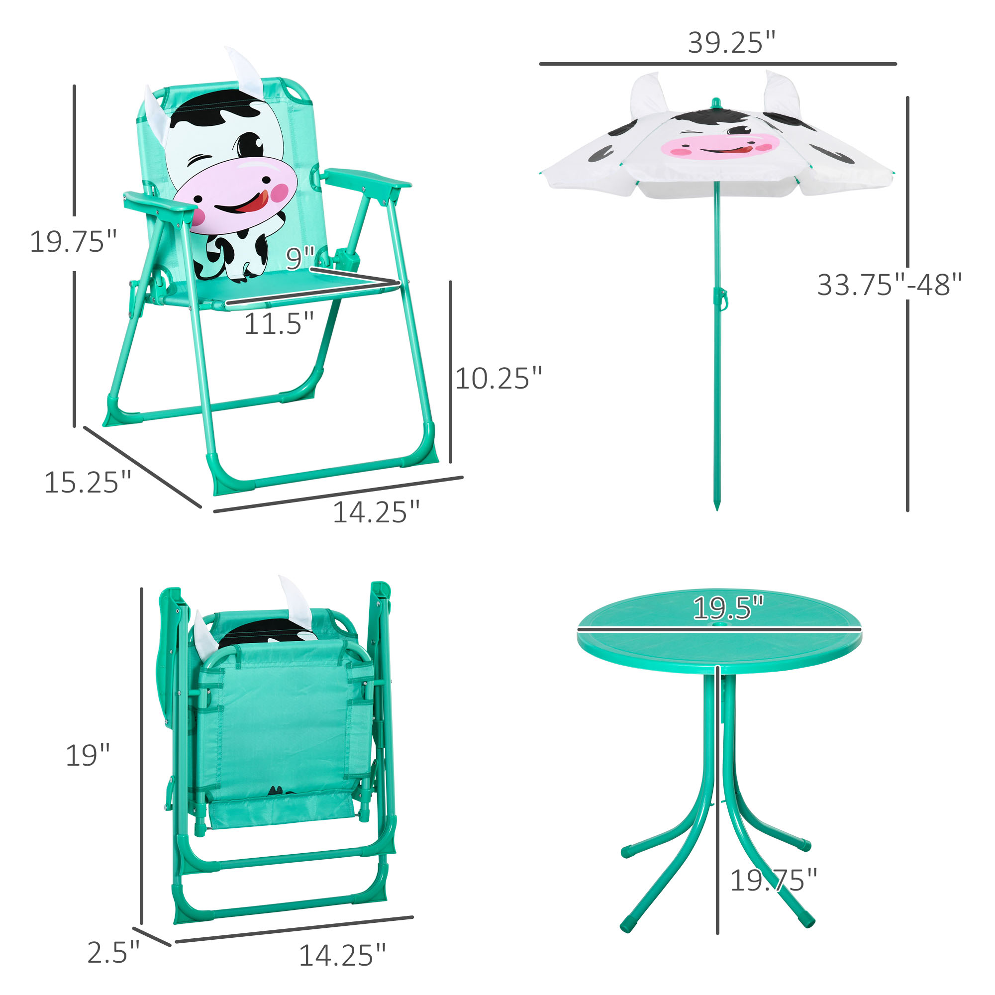 Conjunto de Mesa y Sillas para - Kids Outdoor Chair And Table reseña y precio