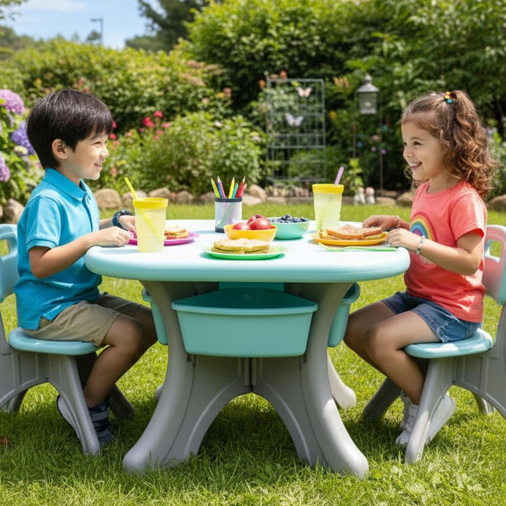 Mesa y Sillas para Niños, Jueg - Kids Outdoor Chair And Table reseña y precio