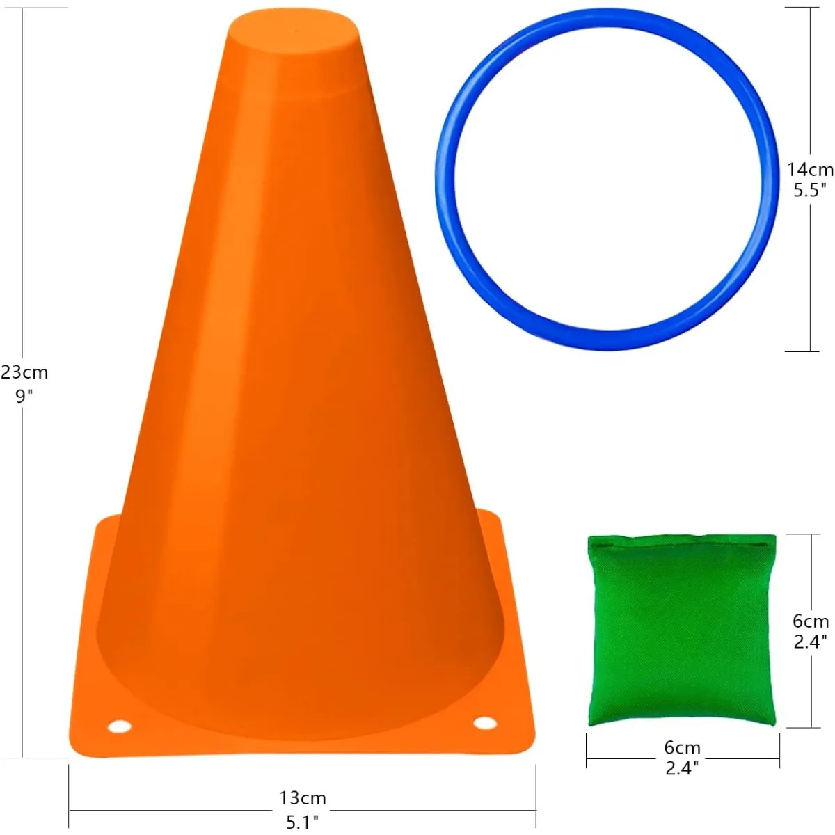 3 en 1 conos de plástico suave - Kids Outdoor Bean Bag reseña y precio
